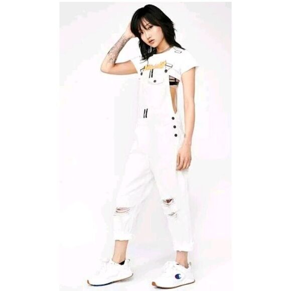 Hidden Jeans Dylan Off White Overalls, NWOT, XS - Picture 1 of 11
